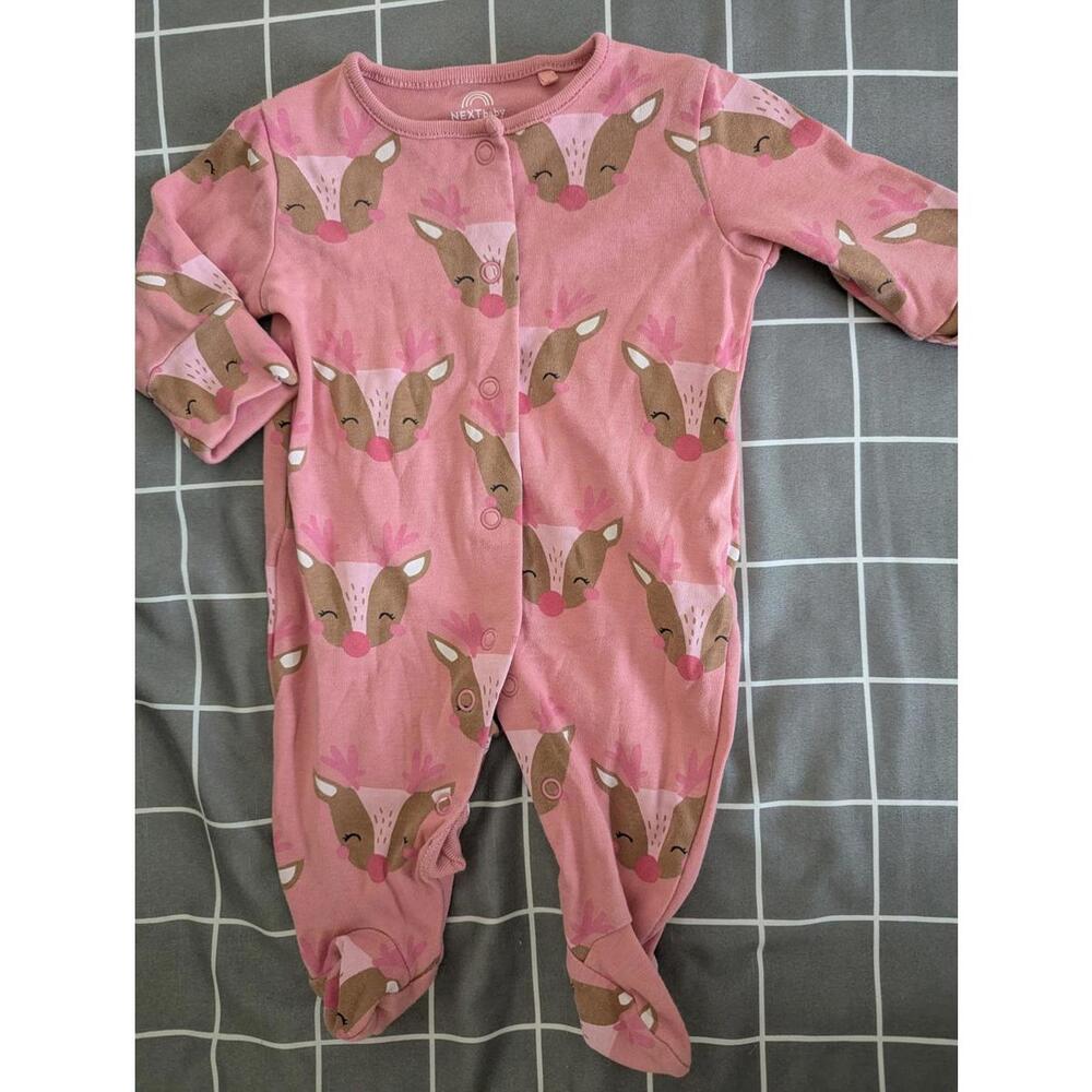 Next reindeer Christmas sleepsuit
